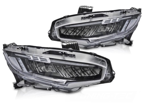 LAMPY PRZEDNIE REFLEKTORY BLACK LED HONDA CIVIC X 16-21