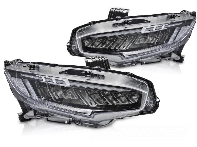 LAMPY PRZEDNIE REFLEKTORY BLACK LED HONDA CIVIC X 16-21