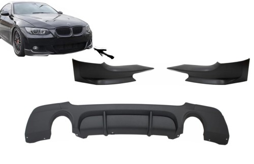 DYFUZOR + DOKŁADKA PRZEDNIEGO ZDERZAKA BMW 3 SERII E92 06-10 M-PERFORMANCE