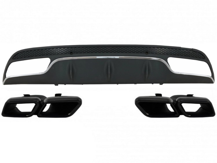 DYFUZOR ZDERZAKA TYLNEGO MERCEDES C KLASA W205 S205 (14-20) C63 AMG LOOK