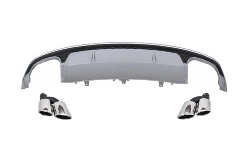 DYFUZOR ZDERZAK TYLNY KOŃCÓWKI WYDECHU AUDI A7 4G (15-18) S7 DESIGN