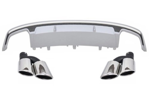 DYFUZOR ZDERZAK TYLNY KOŃCÓWKI WYDECHU AUDI A7 4G FACELIFT 15-18 S7 DESIGN