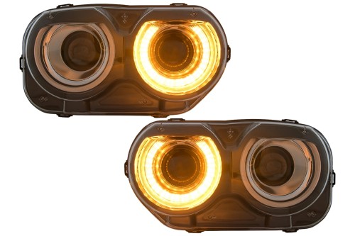 REFLEKTORY LAMPY PRZEDNIE LED DODGE CHALLENGER (15-23) RGB