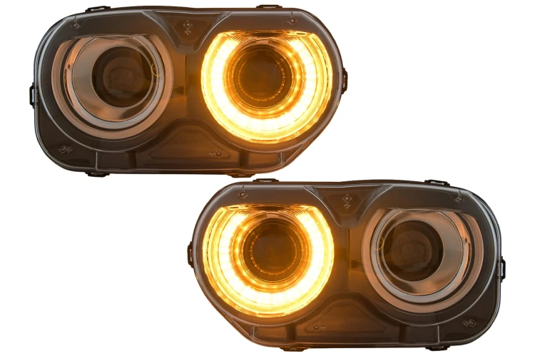 REFLEKTORY LAMPY PRZEDNIE LED DODGE CHALLENGER (15-23) RGB