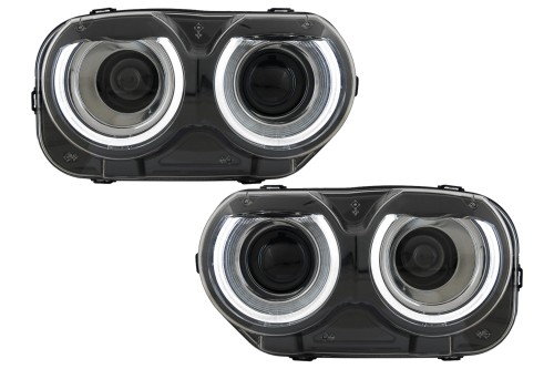 REFLEKTORY LAMPY PRZEDNIE LED DODGE CHALLENGER (2015-2023) CZARNE