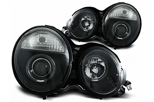 REFLEKTORY LAMPY PRZEDNIE ANGEL EYES MERCEDES E-KLASA W210 S210 (95-99)