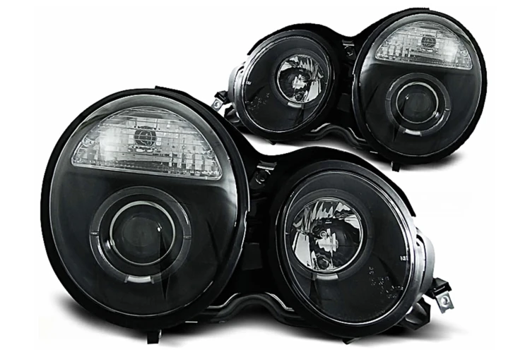 REFLEKTORY LAMPY PRZEDNIE ANGEL EYES MERCEDES E-KLASA W210 S210 (95-99)