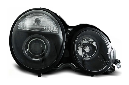 REFLEKTORY LAMPY PRZEDNIE ANGEL EYES MERCEDES E-KLASA W210 S210 (95-99)