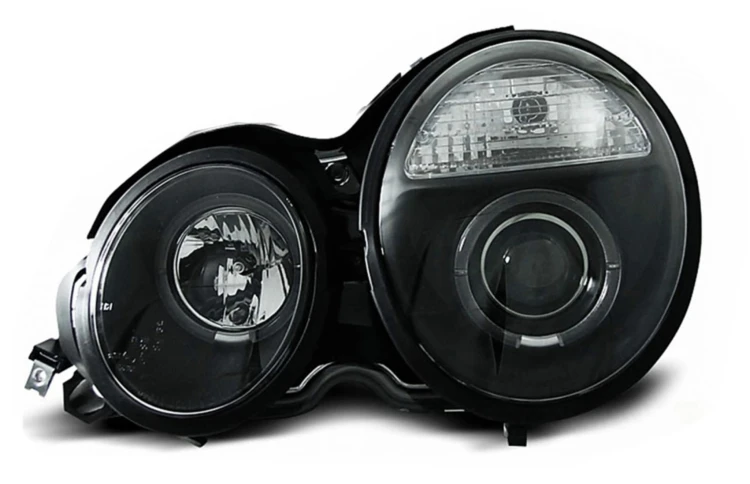 REFLEKTORY LAMPY PRZEDNIE ANGEL EYES MERCEDES E-KLASA W210 S210 (95-99)