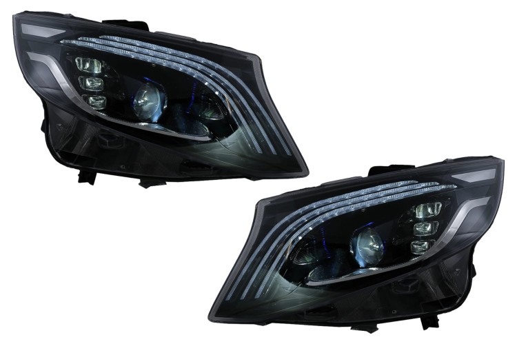 REFLEKTORY LAMPY PRZEDNIE LED MERCEDES V KLASA W447 (2016-2020)