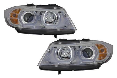 REFLEKTORY LAMPY PRZEDNIE 3D LED ANGEL EYES BMW E90 E91 (05-08) U-TYPE