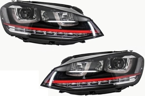 REFLEKTORY LAMPY PRZEDNIE LED DRL VW GOLF 7 VII (12-17) GTI LOOK RHD