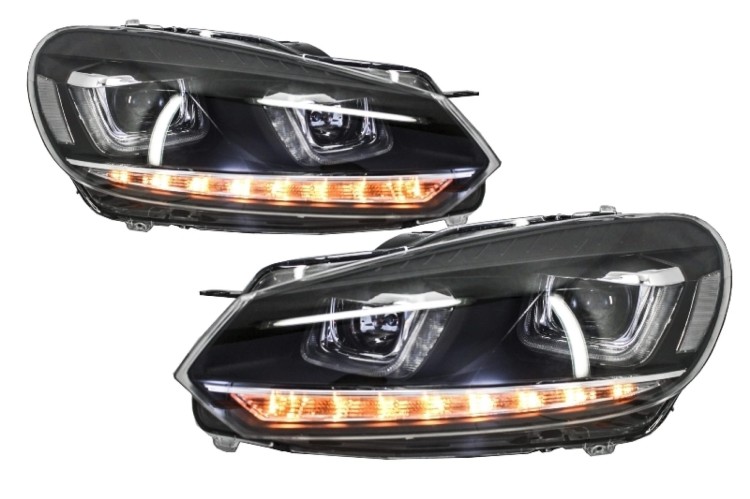 REFLEKTORY LAMPY PRZEDNIE VW GOLF 6 VI (08-13) GOLF 7 LOOK