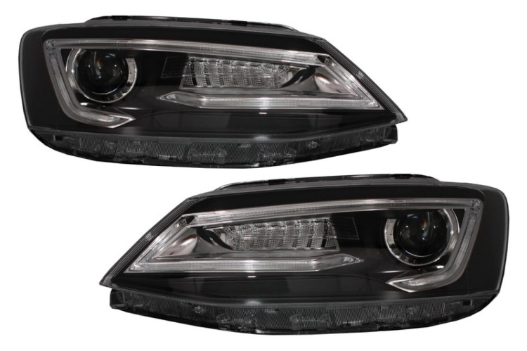 REFLEKTORY LAMPY PRZEDNIE LED DRL VW JETTA MK6 VI (11-17)