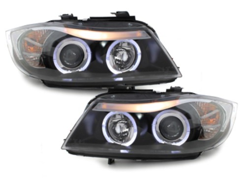 REFLEKTORY LAMPY PRZEDNIE BMW 3 SERII E90 E91 (05-08) ANGEL EYES