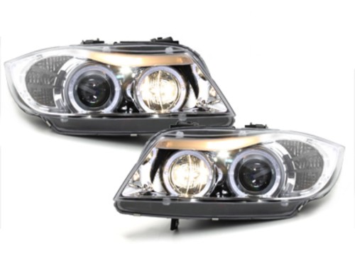 REFLEKTORY LAMPY PRZEDNIE ANGEL EYES BMW 3 SERII E90 E91 (05-08)