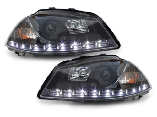 REFLEKTORY LAMPY PRZEDNIE LED SEAT IBIZA 6L (04.2002-2008) DRL
