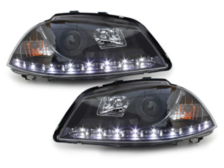 REFLEKTORY LAMPY PRZEDNIE LED SEAT IBIZA 6L (04.2002-2008) DRL