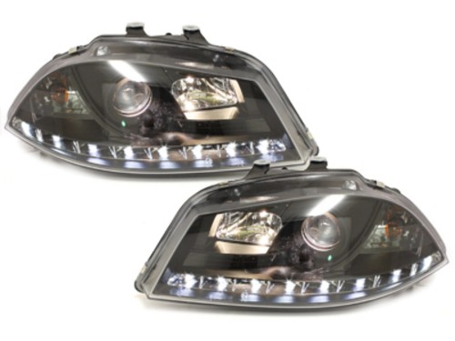 REFLEKTORY LAMPY PRZEDNIE LED SEAT IBIZA 6L (04.2002-2008) DRL