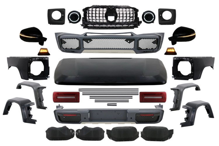 BODY KIT ZDERZAK LAMPY MASKA MERCEDES G KLASA W463 (08-17) FACELIFT BRABUS