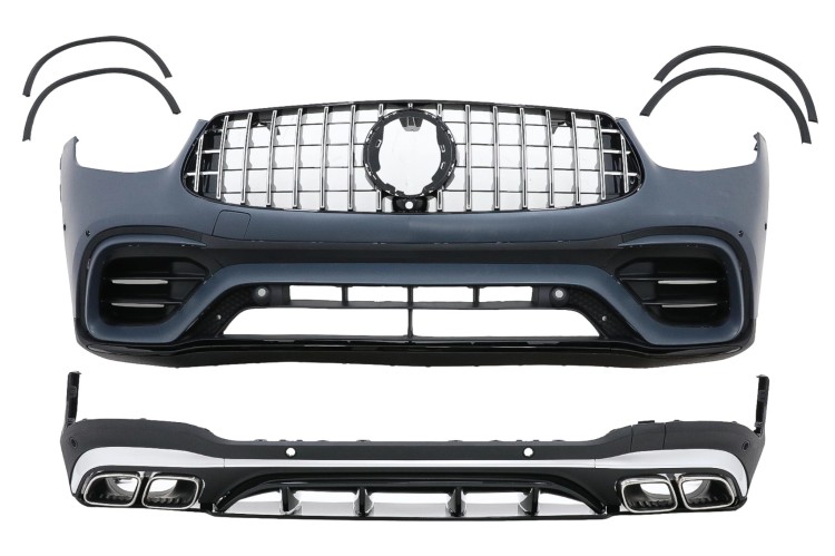 BODY KIT ZDERZAK DYFUZOR MERCEDES GLC SUV FACELIFT X253 20+ GLC63 AMG LOOK
