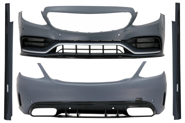 BODY KIT ZDERZAK PRZEDNI TYLNY PROGI MERCEDES C KLASA W205 (14-20) C63 AMG