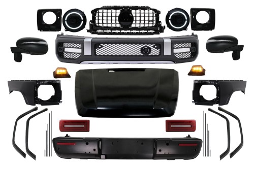 BODY KIT ZDERZAK LAMPY MERCEDES G KLASA W463 (08-17) KONWERSJA NA G63 2022