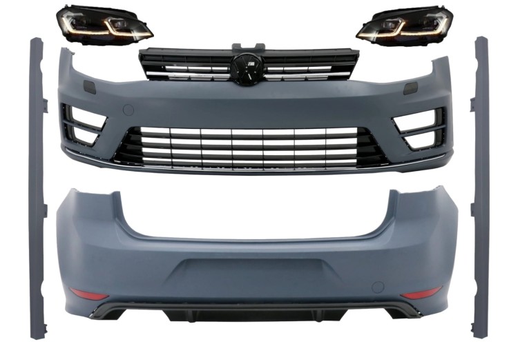 BODY KIT ZDERZAK GRILL LAMPY VW GOLF 7 VII (12-17) R DESIGN FACELIFT LOOK