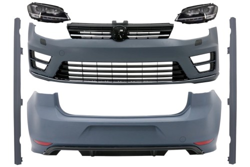 BODY KIT ZDERZAK PRZEDNI TYLNY LAMPY VW GOLF 7 VII (12-17) R DESIGN