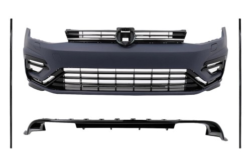 BODY KIT ZDERZAK PRZEDNI DYFUZOR VW GOLF 7.5 HATCHBACK (17-20) R DESIGN