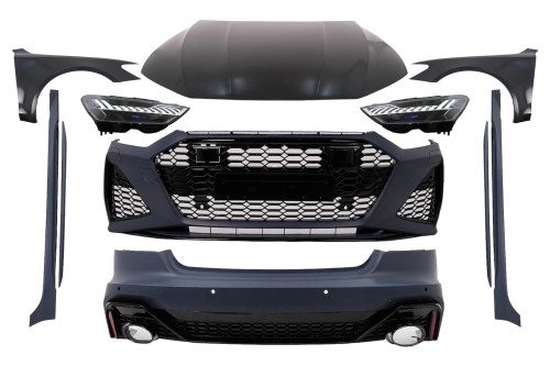 BODY KIT ZDERZAK PRZEDNI TYLNY MASKA AUDI A7 C7 (15-17) RS7 C8 DESIGN