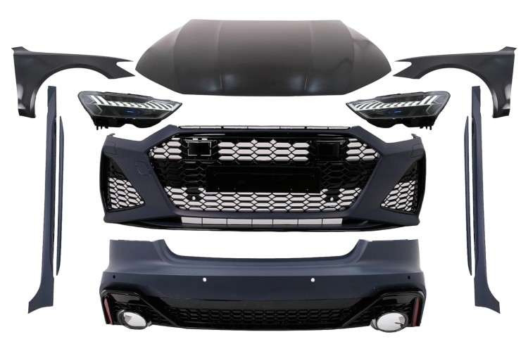 BODY KIT ZDERZAK PRZEDNI TYLNY MASKA AUDI A7 C7 (15-17) RS7 C8 DESIGN