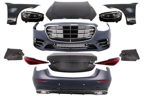 BODY KIT ZDERZAK PRZEDNI TYLNY LAMPY MERCEDES S KLASA W221 (05-13) NA W223