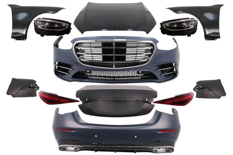 BODY KIT ZDERZAK PRZEDNI TYLNY LAMPY MERCEDES S KLASA W221 (05-13) NA W223