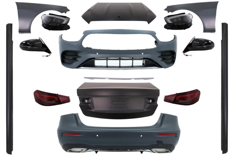 BODY KIT ZDERZAK PRZEDNI TYLNY LAMPY MERCEDES E KLASA W212 (09-12) NA W213