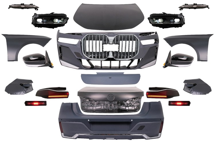 BODY KIT ZDERZAK LAMPY MASKA BMW 7 SERII F01 (08-15) KONWERSJA NA G70 LOOK
