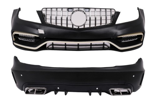 BODY KIT ZDERZAK PRZEDNI TYLNY MERCEDES C KLASA W204 (07-15) W205 C63 LOOK