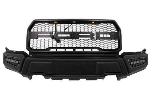 BODY KIT ZDERZAK PRZEDNI LAMPY FORD RANGER (15-21) NA MODEL 17+ F150 RAPTOR