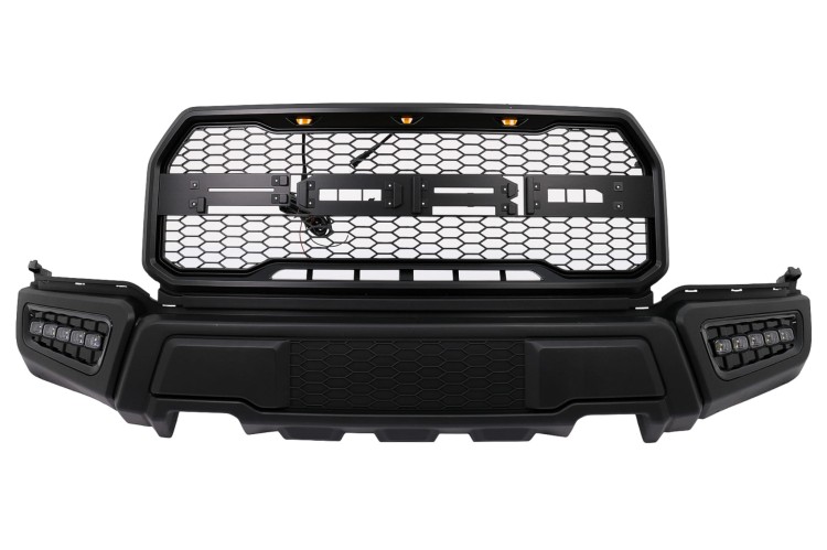 BODY KIT ZDERZAK PRZEDNI LAMPY FORD RANGER (15-21) NA MODEL 17+ F150 RAPTOR