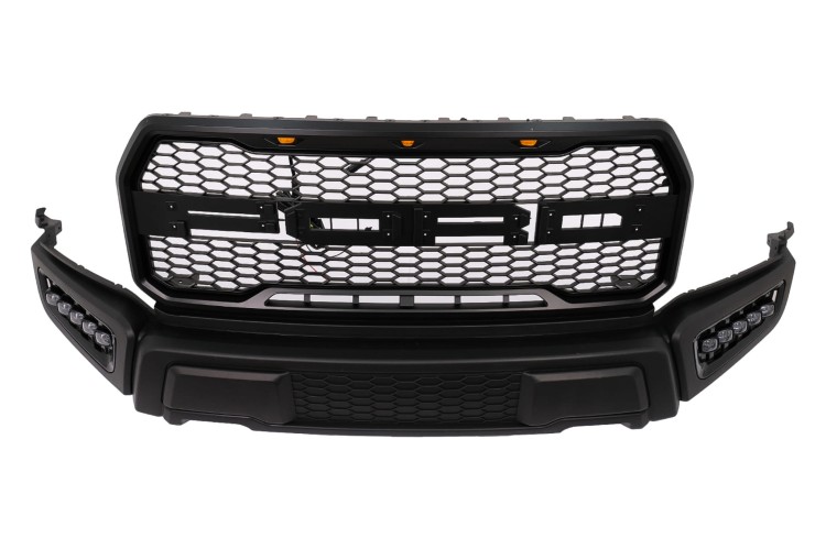 BODY KIT ZDERZAK PRZEDNI LAMPY FORD RANGER (15-21) NA MODEL 17+ F150 RAPTOR
