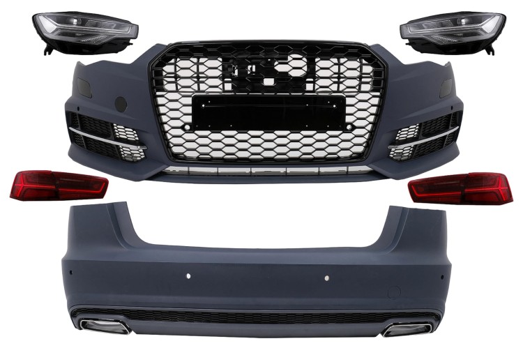 BODY KIT ZDERZAK PRZEDNI TYLNY LAMPY AUDI A6 C7 SEDAN (11-17) FACELIFT LOOK