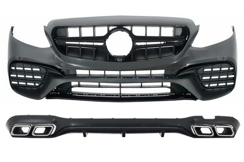 BODY KIT ZDERZAK PRZEDNI DYFUZOR MERCEDES E KLASA W213 (16-19) E63 AMG LOOK