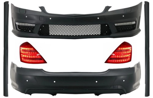 BODY KIT ZDERZAK LAMPY PROGI MERCEDES S KLASA W221 (05-12) LWB S63 AMG