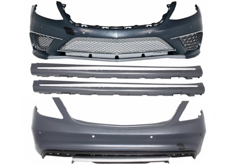 BODY KIT ZDERZAK PRZEDNI TYLNY PROGI MERCEDES S KLASA W222 13-17 S65 DESIGN