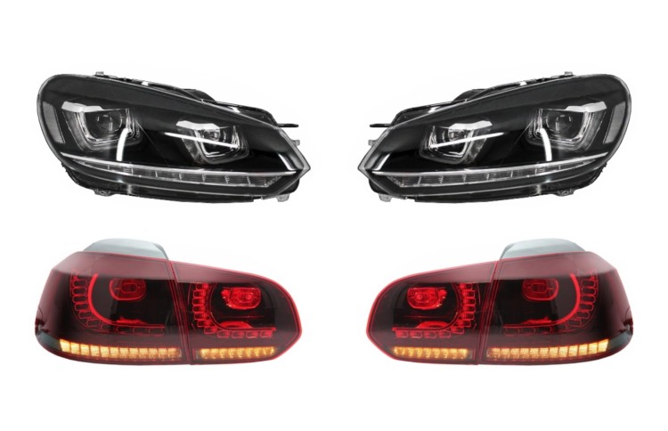 REFLEKTORY LAMPY PRZEDNIE LAMPY TYLNE LED VW GOLF 6 VI 08-13 R20 U-DESIGN