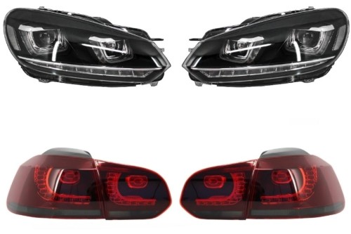 REFLEKTORY PRZEDNIE LAMPY TYLNE VW GOLF 6 VI 08-13 GOLF 7 LOOK 3D LED