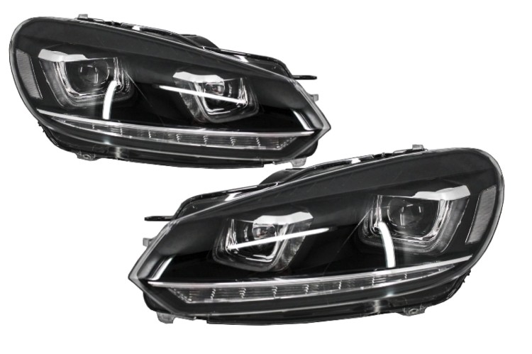 REFLEKTORY VW GOLF 6 VI (08-13) GOLF 7 LOOK 3D LED DRL U-DESIGN