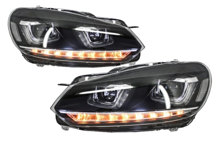 REFLEKTORY VW GOLF 6 VI (08-13) GOLF 7 LOOK 3D LED DRL U-DESIGN