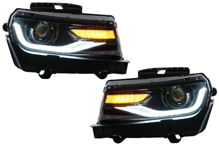 REFLEKTORY LAMPY PRZEDNIE LED CHEVROLET CAMARO MK5 FACELIFT 14-15 ,16+ LOOK