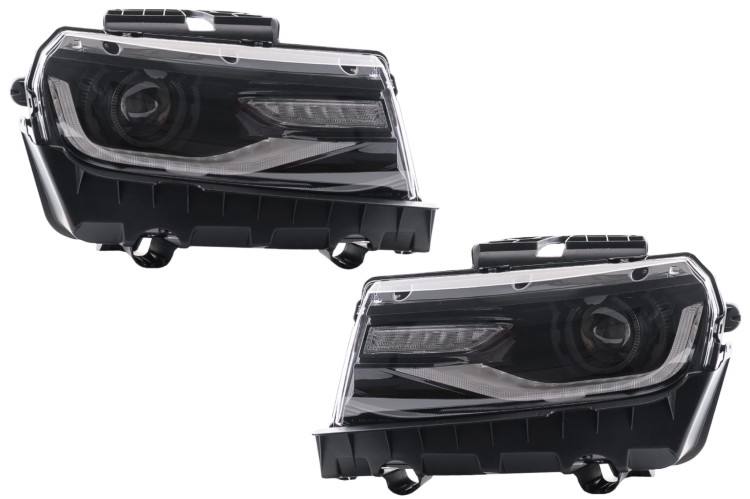 REFLEKTORY LAMPY PRZEDNIE LED CHEVROLET CAMARO MK5 FACELIFT 14-15 ,16+ LOOK